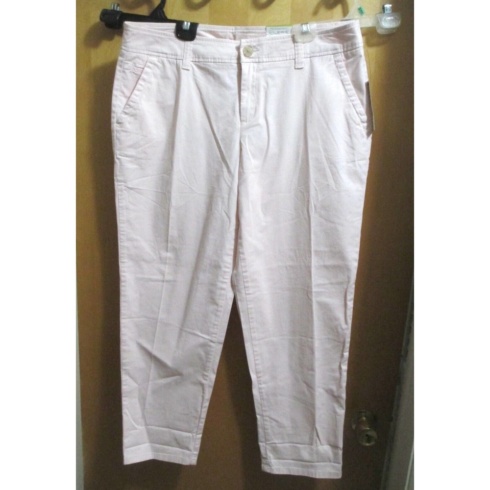 NWT Liz Claiborne Womens Pink Cotton Capris or Pants Size 14 ($44)